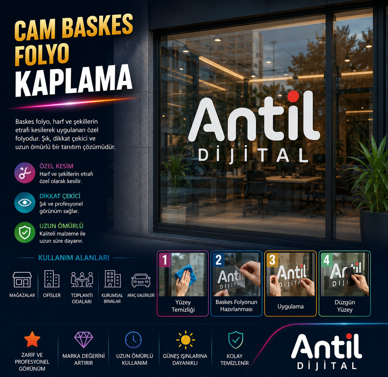 Cam Baskes Folyo Giydirme Hizmeti